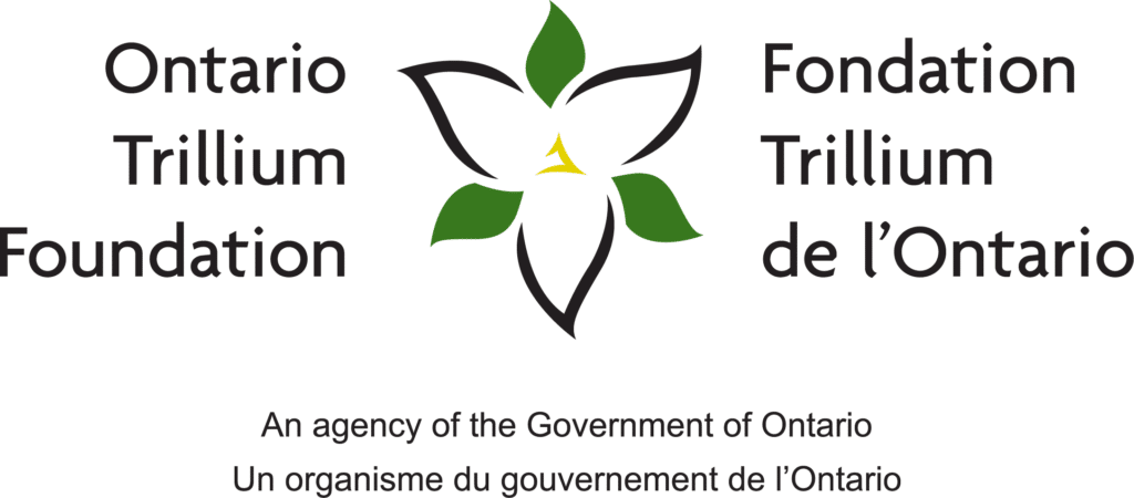 Ontario Trillium Foundation logo. The Ontario Trillium Foundation is generously helping us become more financially resilient!