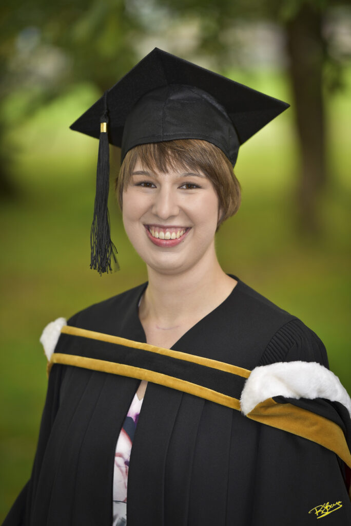 A picture of our British Columbia Water Quality Coordinator at her University Graduation